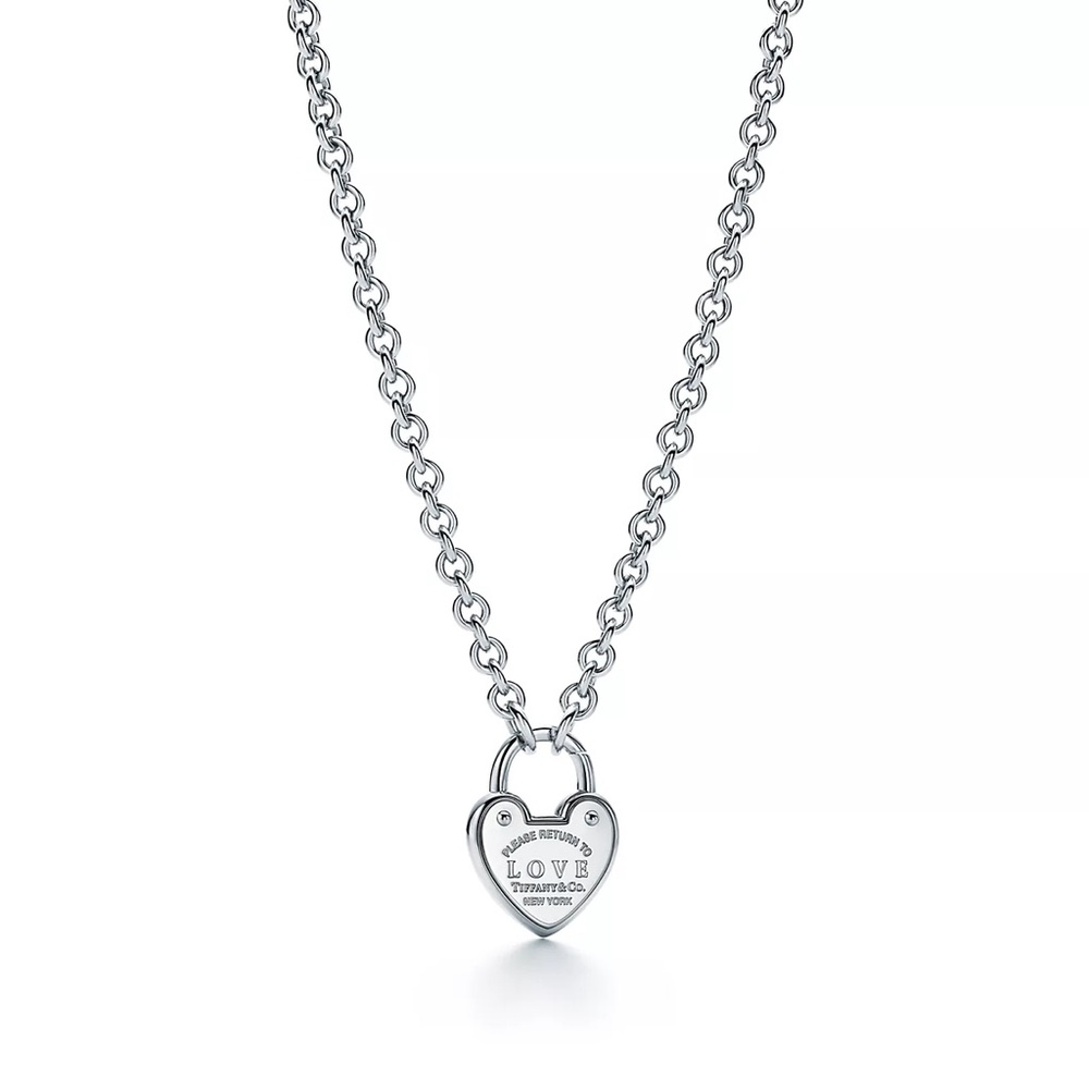 Tiffany’s 18” sterling silver Love Lock necklace